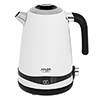 SS satin white kettle 1,7L with LCD display & temperature regulation Adler AD 1295w