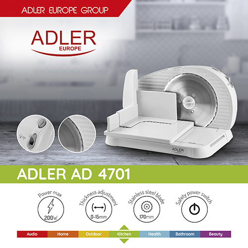 Adler AD 4701 Trancheuse 200 W B 
